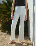 【ドゥクラッセ/DoCLASSE】のフレンチリネン・ストレッチストレートパンツ ホワイト|ID: prp329100004934746 ipo3291000000037140847