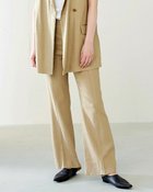 【ドゥクラッセ/DoCLASSE】のフレンチリネン・ストレッチストレートパンツ サンドベージュ|ID: prp329100004934746 ipo3291000000037140849