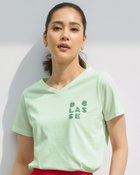 【ドゥクラッセ/DoCLASSE】のスムースコットン・ビーズロゴVネック グリーン・パターン|ID: prp329100004934755 ipo3291000000037098633