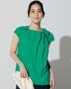【ドゥクラッセ/DoCLASSE】のアシメショルダー・フレンチ袖ブラウス グリーン|ID: prp329100004934758 ipo3291000000037103253
