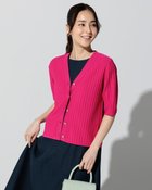 【ドゥクラッセ/DoCLASSE】のスターフィッシュ・柄編みリブカーディガン フューシャピンク|ID: prp329100004934760 ipo3291000000037140875