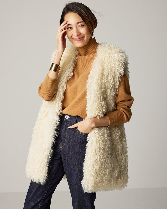 【ドゥクラッセ/DoCLASSE】のエコファー・カルガンラム調ジレ インテリア・キッズ・メンズ・レディースファッション・服の通販 founy(ファニー) https://founy.com/ ファッション Fashion レディースファッション Fashion for Women アウター Coat / Outerwear Collection レディースジャケット・軽アウター Jackets ジャケット Jacket, Outerwear テクスチャー Texture, Textured Fabric トレンド Trend, Trending Now ミドル Middle Length, Mid Height |ID: prp329100004934762 ipo3291000000037035319