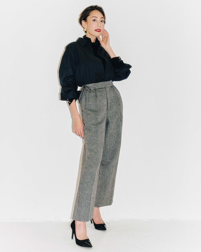 【ドゥクラッセ/DoCLASSE】のラメツイード・タックパンツ インテリア・キッズ・メンズ・レディースファッション・服の通販 founy(ファニー) https://founy.com/ ファッション Fashion レディースファッション Fashion for Women パンツ Pants & Trousers おすすめ Recommended / Our Picks ツイード Twill, Twill Weave フェミニン Feminine, Girly ミックス Mix, Mixed Style リボン Ribbon, Bow ワイド Wide, Wide Fit エレガント 上品 Elegant |ID: prp329100004934764 ipo3291000000037098634