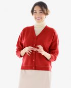 【ドゥクラッセ/DoCLASSE】の天竺編み・針抜きデザインカーディガン 人気、トレンドファッション・服の通販 founy(ファニー) ファッション Fashion レディースファッション Fashion for Women トップス・カットソー Cut & Sew Tops カーディガン・羽織り Layered Style Cardigans なめらか Smooth, Silky Texture カーディガン Cardigan, Knitwear ショート Short, Short Length thumbnail レッド|ID: prp329100004934769 ipo3291000000037035343