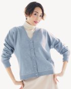 【ドゥクラッセ/DoCLASSE】の天竺編み・針抜きデザインカーディガン 人気、トレンドファッション・服の通販 founy(ファニー) ファッション Fashion レディースファッション Fashion for Women トップス・カットソー Cut & Sew Tops カーディガン・羽織り Layered Style Cardigans なめらか Smooth, Silky Texture カーディガン Cardigan, Knitwear ショート Short, Short Length thumbnail ライトブルー|ID: prp329100004934769 ipo3291000000037035344