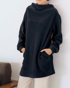 【ドゥクラッセ/DoCLASSE】のドレープネック・フリースチュニック ミッドナイトブルー|ID: prp329100004934771 ipo3291000000037258162