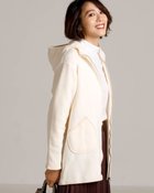 【ドゥクラッセ/DoCLASSE】のフリース・ZIPフーディロング丈 ホワイト|ID: prp329100004934773 ipo3291000000037103257