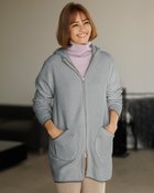 【ドゥクラッセ/DoCLASSE】のフリース・ZIPフーディロング丈 グレー|ID: prp329100004934773 ipo3291000000037103259