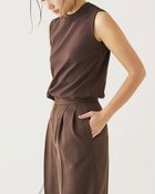 【ドゥクラッセ/DoCLASSE】のピュアコットンスムース/ノースリーブ ダークモカ|ID: prp329100004934778 ipo3291000000037035379