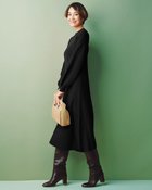 【ドゥクラッセ/DoCLASSE】の片畦編み・パフスリーブワンピース 人気、トレンドファッション・服の通販 founy(ファニー) ファッション Fashion レディースファッション Fashion for Women ワンピース Dresses スリーブ Sleeve, Long Sleeve / Short Sleeve フィット Fit, Slim Fit フレア Flare, Flared 畦 Ribbed Knit thumbnail ブラック|ID: prp329100004934779 ipo3291000000037035387