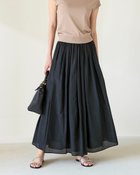 【ドゥクラッセ/DoCLASSE】のコットンシルクボイル・フレアスカート ブラック|ID: prp329100004934782 ipo3291000000037258215