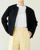 【ドゥクラッセ/DoCLASSE】のスラブ綿ツイード・ノーカラージャケット ネイビー|ID: prp329100004934788 ipo3291000000037098650