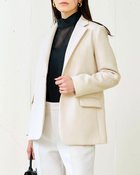 【ドゥクラッセ/DoCLASSE】のマトラッセクロス・テーラードジャケット オフホワイト|ID: prp329100004934791 ipo3291000000037035425