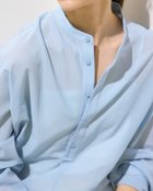 【ドゥクラッセ/DoCLASSE】のコットンボイル・バンドカラーブラウス サックス|ID: prp329100004934800 ipo3291000000037098671