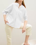 【ドゥクラッセ/DoCLASSE】のコットンボイル・バンドカラーブラウス ホワイト|ID: prp329100004934800 ipo3291000000037098672