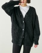 【ドゥクラッセ/DoCLASSE】のスーリーアルパカ・Vネックカーディガン ブラック|ID: prp329100004934811 ipo3291000000037140959