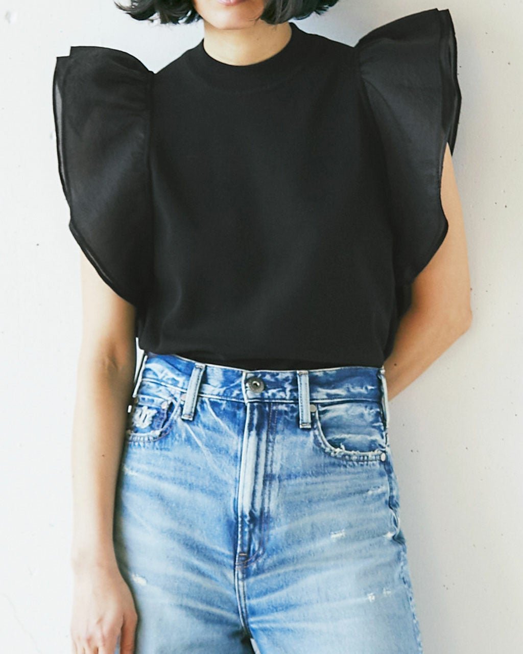 【ドゥクラッセ/DoCLASSE】のリネン混・シアースリーブトップス 人気、トレンドファッション・服の通販 founy(ファニー) 　ファッション　Fashion　レディースファッション　Fashion for Women　トップス・カットソー　Cut & Sew Tops　ニット　Knit Tops & Sweaters　シアー　Sheer, See-Through　フリル　Frill, Ruffle　リネン　Linen, Linen Fabric　 other-1|ID: prp329100004934813 ipo3291000000037035488