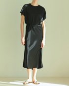 【ドゥクラッセ/DoCLASSE】のシルキーサテン・ ドレープワンピース ブラック|ID: prp329100004934825 ipo3291000000037098677