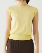 【ドゥクラッセ/DoCLASSE】の綿シルクニット・スリーブレストップス イエロー|ID: prp329100004934828 ipo3291000000037141013