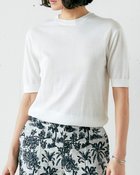 【ドゥクラッセ/DoCLASSE】の綿シルクニット・ショートスリーブトップス 人気、トレンドファッション・服の通販 founy(ファニー) ファッション Fashion レディースファッション Fashion for Women トップス・カットソー Cut & Sew Tops ニット Knit Tops & Sweaters おすすめ Recommended / Our Picks アンサンブル Ensemble Set インナー Innerwear カーディガン Cardigan, Knitwear サマー Summer, Summer Style シルク Silk, 100% Silk ジャケット Jacket, Outerwear スリーブ Sleeve, Long Sleeve / Short Sleeve ハーフ Half, Half-Length バランス Balance, Style Balance エレガント 上品 Elegant thumbnail ホワイト|ID: prp329100004934829 ipo3291000000037035544