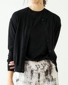 【ドゥクラッセ/DoCLASSE】の綿シルクニット・クルーカーディガン ブラック|ID: prp329100004934830 ipo3291000000037103290