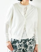 【ドゥクラッセ/DoCLASSE】の綿シルクニット・クルーカーディガン ホワイト|ID: prp329100004934830 ipo3291000000037103291