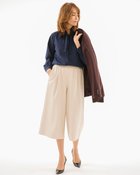 【ドゥクラッセ/DoCLASSE】のエコレザー・ワイドフレアパンツ エクルー|ID: prp329100004934834 ipo3291000000037141027