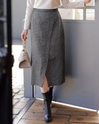 【ドゥクラッセ/DoCLASSE】のツイードプリント・ラップ風スカート 人気、トレンドファッション・服の通販 founy(ファニー) ファッション Fashion レディースファッション Fashion for Women スカート Skirts エレガント 上品 Elegant スリット Slit, Slit Detail ツイード Twill, Twill Weave プリント Print, Printed Pattern ラップ Wrap, Wrap Design thumbnail ブラックパターン|ID: prp329100004934835 ipo3291000000037035569