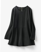 【ドゥクラッセ/DoCLASSE】のスリークポンチ・ペプラムトップス 人気、トレンドファッション・服の通販 founy(ファニー) ファッション Fashion レディースファッション Fashion for Women トップス・カットソー Cut & Sew Tops シャツ・ブラウス・オフィスカジュアル Elegant Blouses & Button-Ups ロングTシャツ・Tシャツ Longline T-Shirts & Tees カットソー・ベーシックTシャツ Cut-and-Sewn Tops / Stretch Tees & Basics なめらか Smooth, Silky Texture カットソー Cut and Sewn Top ペプラム Peplum, Flared Hem thumbnail ブラック|ID: prp329100004934837 ipo3291000000037035574