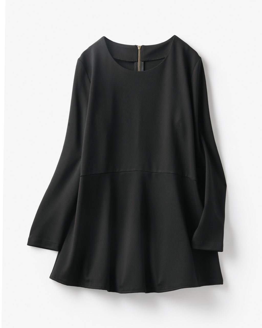 【ドゥクラッセ/DoCLASSE】のスリークポンチ・ペプラムトップス インテリア・キッズ・メンズ・レディースファッション・服の通販 founy(ファニー) 　ファッション　Fashion　レディースファッション　Fashion for Women　トップス・カットソー　Cut & Sew Tops　シャツ・ブラウス・オフィスカジュアル　Elegant Blouses & Button-Ups　ロングTシャツ・Tシャツ　Longline T-Shirts & Tees　カットソー・ベーシックTシャツ　Cut-and-Sewn Tops / Stretch Tees & Basics　なめらか　Smooth, Silky Texture　カットソー　Cut and Sewn Top　ペプラム　Peplum, Flared Hem　ブラック|ID: prp329100004934837 ipo3291000000037035574