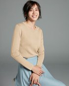 【ドゥクラッセ/DoCLASSE】のカリアッジ・リブクルーネック ライトベージュ|ID: prp329100004934841 ipo3291000000037098691