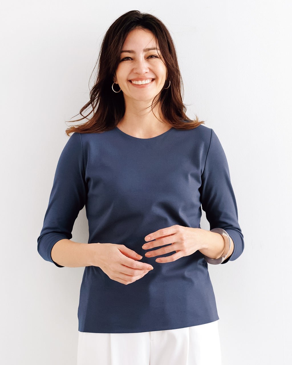 【ドゥクラッセ/DoCLASSE】のクルーネック/7分袖・ドゥクラッセTシャツ 人気、トレンドファッション・服の通販 founy(ファニー) 　ファッション　Fashion　レディースファッション　Fashion for Women　トップス・カットソー　Cut & Sew Tops　シャツ・ブラウス・オフィスカジュアル　Elegant Blouses & Button-Ups　ロングTシャツ・Tシャツ　Longline T-Shirts & Tees　カットソー・ベーシックTシャツ　Cut-and-Sewn Tops / Stretch Tees & Basics　カットソー　Cut and Sewn Top　ジャケット　Jacket, Outerwear　人気　Popular, Best Seller　リラックス　Relax, Relaxed Fit　エレガント 上品　Elegant　ビジネス 仕事 通勤　Business / Work / Commuting　 other-1|ID: prp329100004934848 ipo3291000000037035606