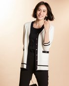 【ドゥクラッセ/DoCLASSE】のワッフルニット・配色ラインカーディガン 人気、トレンドファッション・服の通販 founy(ファニー) ファッション Fashion レディースファッション Fashion for Women トップス・カットソー Cut & Sew Tops ニット Knit Tops & Sweaters カーディガン・羽織り Layered Style Cardigans エナメル Patent Leather エレガント 上品 Elegant カーディガン Cardigan, Knitwear フラワー Flower, Floral モチーフ Motif, Design Theme モノトーン Monotone, Black and White リラックス Relax, Relaxed Fit ワッフル Waffle, Waffle Knit thumbnail オフホワイト|ID: prp329100004934849 ipo3291000000037035618