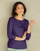 【ドゥクラッセ/DoCLASSE】のボートネック/長袖・ドゥクラッセTシャツ(58cm丈) 茄子紺|ID: prp329100004934853 ipo3291000000037141058
