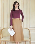 【ドゥクラッセ/DoCLASSE】のボートネック/長袖・ドゥクラッセTシャツ(58cm丈) ボルドー|ID: prp329100004934853 ipo3291000000037141061