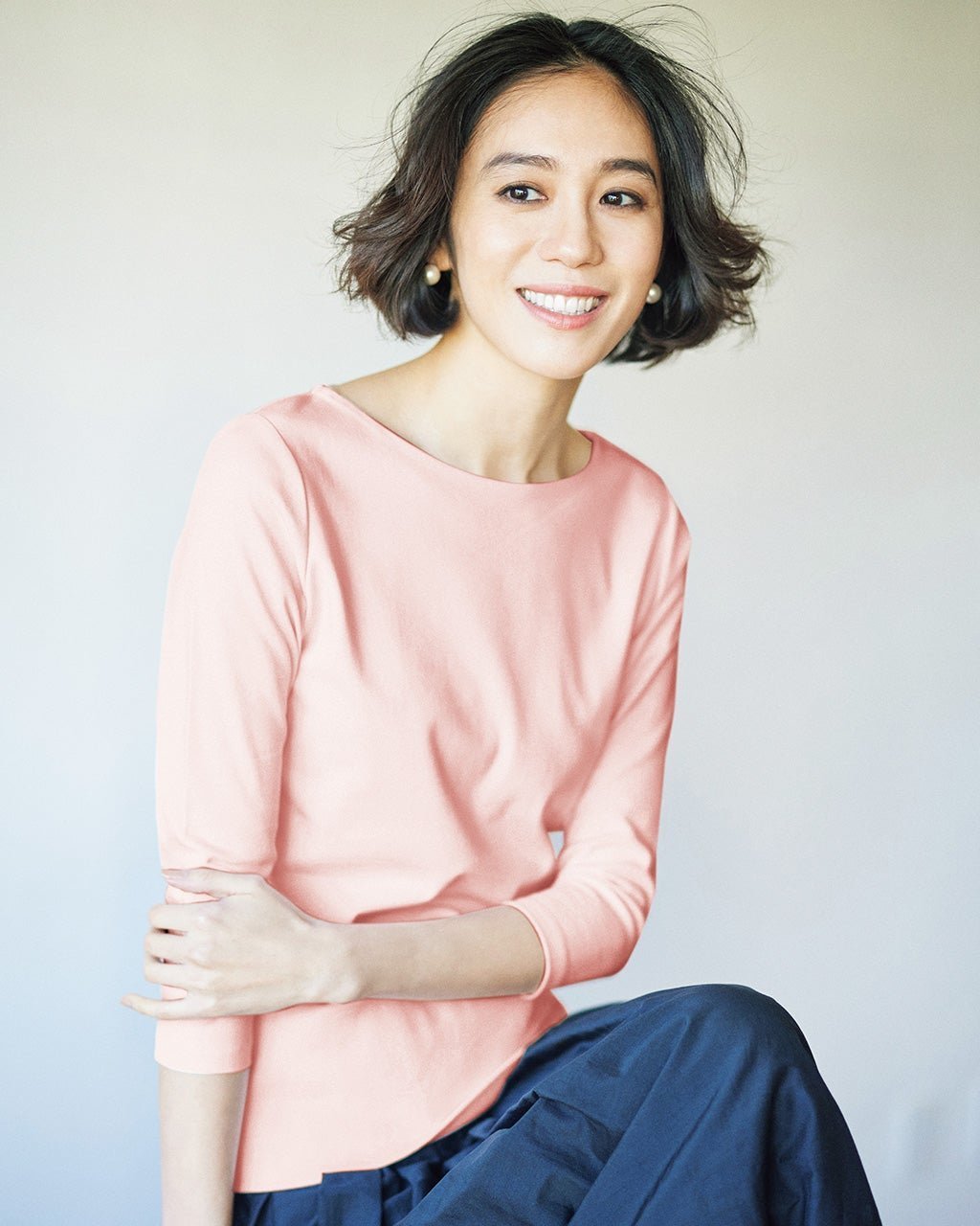 【ドゥクラッセ/DoCLASSE】のボートネック/7分袖・ドゥクラッセTシャツ(58cm丈) インテリア・キッズ・メンズ・レディースファッション・服の通販 founy(ファニー) 　ファッション　Fashion　レディースファッション　Fashion for Women　トップス・カットソー　Cut & Sew Tops　シャツ・ブラウス・オフィスカジュアル　Elegant Blouses & Button-Ups　ロングTシャツ・Tシャツ　Longline T-Shirts & Tees　カットソー・ベーシックTシャツ　Cut-and-Sewn Tops / Stretch Tees & Basics　カットソー　Cut and Sewn Top　人気　Popular, Best Seller　ソフトピンク|ID: prp329100004934856 ipo3291000000037035646