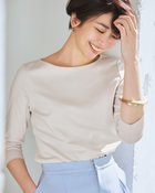 【ドゥクラッセ/DoCLASSE】のボートネック/7分袖・ドゥクラッセTシャツ(58cm丈) 人気、トレンドファッション・服の通販 founy(ファニー) ファッション Fashion レディースファッション Fashion for Women トップス・カットソー Cut & Sew Tops シャツ・ブラウス・オフィスカジュアル Elegant Blouses & Button-Ups ロングTシャツ・Tシャツ Longline T-Shirts & Tees カットソー・ベーシックTシャツ Cut-and-Sewn Tops / Stretch Tees & Basics カットソー Cut and Sewn Top 人気 Popular, Best Seller thumbnail ライトグレー|ID: prp329100004934856 ipo3291000000037035647