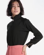 【ドゥクラッセ/DoCLASSE】の超長綿・パール飾りハイネックトップス ブラック|ID: prp329100004934861 ipo3291000000037258432