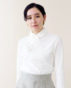 【ドゥクラッセ/DoCLASSE】の超長綿・アシメリボンハイネック オフホワイト|ID: prp329100004934864 ipo3291000000037258437
