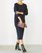 【ドゥクラッセ/DoCLASSE】のミックスウール・レイヤードセットアップワンピ 人気、トレンドファッション・服の通販 founy(ファニー) ファッション Fashion レディースファッション Fashion for Women ワンピース Dresses シンプル Simple, Minimal セットアップ Set-Up, Coordinated Outfit ベスト Vest, Waistcoat リボン Ribbon, Bow 長袖 Long Sleeve, Full Sleeve thumbnail ミッドナイトブルー|ID: prp329100004934872 ipo3291000000037035703