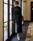 【ドゥクラッセ/DoCLASSE】のミックスウール・レイヤードセットアップワンピ 人気、トレンドファッション・服の通販 founy(ファニー) ファッション Fashion レディースファッション Fashion for Women ワンピース Dresses シンプル Simple, Minimal セットアップ Set-Up, Coordinated Outfit ベスト Vest, Waistcoat リボン Ribbon, Bow 長袖 Long Sleeve, Full Sleeve thumbnail ブラック|ID: prp329100004934872 ipo3291000000037035704