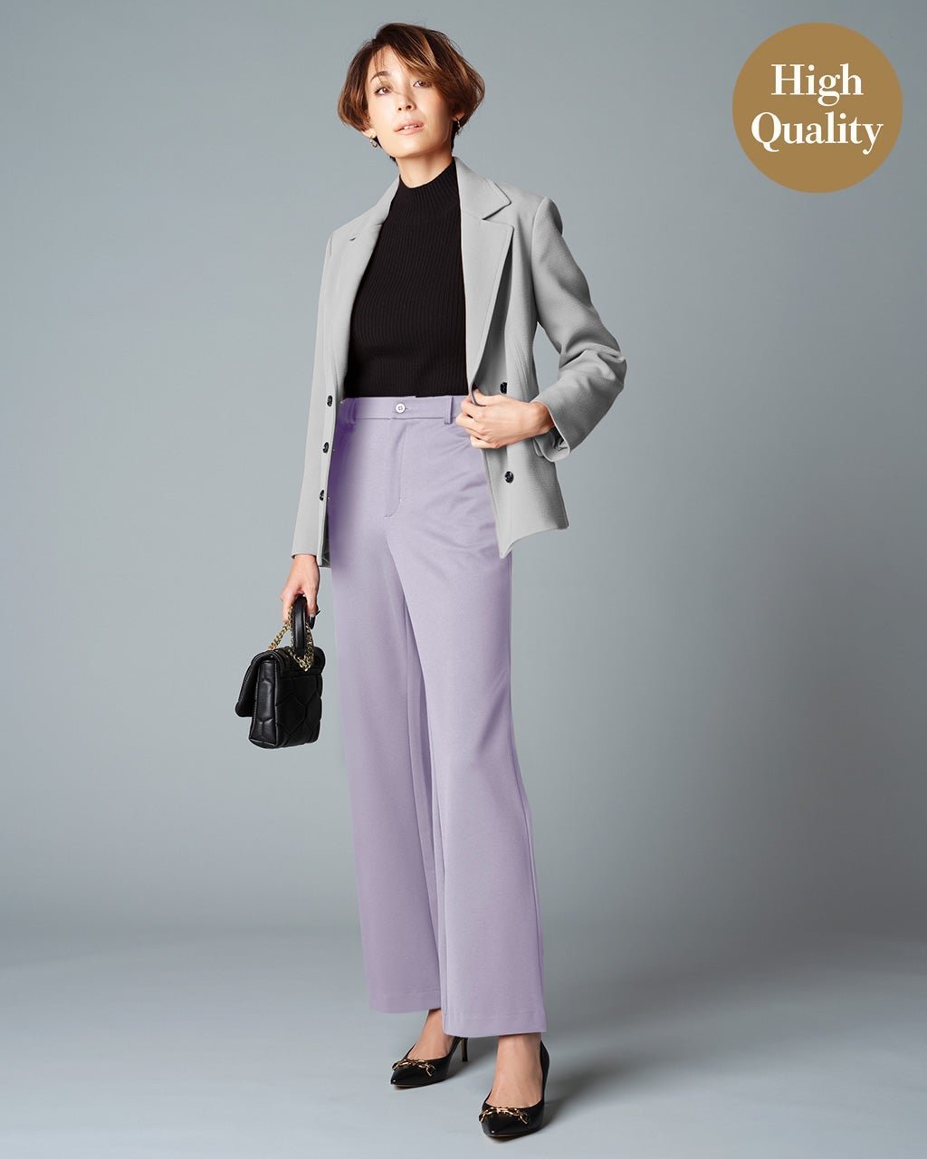 【ドゥクラッセ/DoCLASSE】のツイル裏起毛カットソー・ワイドストレートパンツ 人気、トレンドファッション・服の通販 founy(ファニー) 　ファッション　Fashion　レディースファッション　Fashion for Women　パンツ　Pants & Trousers　カットソー　Cut and Sewn Top　ギャザー　Gathered, Ruffled　ジャケット　Jacket, Outerwear　ストレート　Straight, Straight Cut　ツイル　Twist, Twisted Detail　フロント　Front, Front Design　ワイド　Wide, Wide Fit　エレガント 上品　Elegant　 other-1|ID: prp329100004934875 ipo3291000000037035712