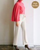 【ドゥクラッセ/DoCLASSE】のツイル裏起毛カットソー・ワイドストレートパンツ 人気、トレンドファッション・服の通販 founy(ファニー) ファッション Fashion レディースファッション Fashion for Women パンツ Pants & Trousers カットソー Cut and Sewn Top ギャザー Gathered, Ruffled ジャケット Jacket, Outerwear ストレート Straight, Straight Cut ツイル Twist, Twisted Detail フロント Front, Front Design ワイド Wide, Wide Fit エレガント 上品 Elegant thumbnail オフホワイト|ID: prp329100004934875 ipo3291000000037035714