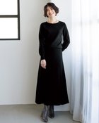 【ドゥクラッセ/DoCLASSE】のブラウジング・ニットフレアワンピース 人気、トレンドファッション・服の通販 founy(ファニー) ファッション Fashion レディースファッション Fashion for Women ワンピース Dresses ブラウジング Blouson Silhouette, Cinched Waist 畦 Ribbed Knit thumbnail ブラック|ID: prp329100004934879 ipo3291000000037035729