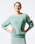 【ヌックル/Nukle】のNukle・テディ浅Vネックプルオーバー ブルーグリーン|ID: prp329100004934886 ipo3291000000037035767