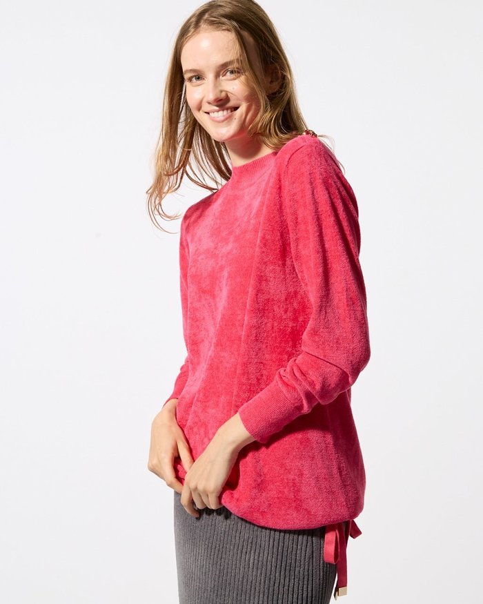 【ヌックル/Nukle】のNukle・スフレボタンデザイントップス インテリア・キッズ・メンズ・レディースファッション・服の通販 founy(ファニー) https://founy.com/ ファッション Fashion レディースファッション Fashion for Women トップス・カットソー Cut & Sew Tops ニット Knit Tops & Sweaters エアリー Airy Texture セーター Sweater, Knitwear なめらか Smooth, Silky Texture ミックス Mix, Mixed Style メタル Metal, Metal Parts リボン Ribbon, Bow |ID: prp329100004934890 ipo3291000000037094367