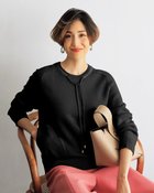【ドゥクラッセ/DoCLASSE】のイタリア糸・カシミヤ混リボンプルオーバー ブラック|ID: prp329100004934896 ipo3291000000037141184