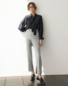 【ドゥクラッセ/DoCLASSE】のウール混ダブルクロス・スリットテーパード 人気、トレンドファッション・服の通販 founy(ファニー) ファッション Fashion レディースファッション Fashion for Women パンツ Pants & Trousers くるぶし Ankle-Length エレガント 上品 Elegant スリット Slit, Slit Detail フィット Fit, Slim Fit フロント Front, Front Design ミックス Mix, Mixed Style thumbnail グレー|ID: prp329100004934898 ipo3291000000037035805