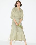 【ドゥクラッセ/DoCLASSE】のとろみストライプ・切替フレアスカート グリーンストライプ|ID: prp329100004934907 ipo3291000000037141197