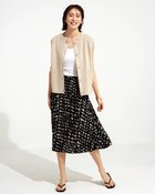 【ドゥクラッセ/DoCLASSE】の光沢デシン・ランダムドットスカート ブラック&times;ベージュ|ID: prp329100004934908 ipo3291000000037258502